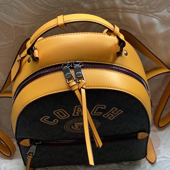 Coach Brown & Tan Logo Backpack main image 9